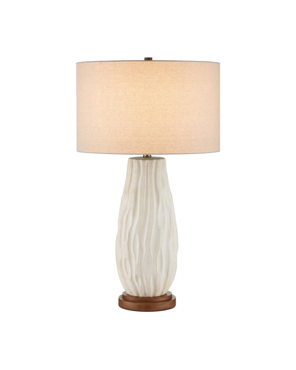 Currey & Company Water Borne Off White Ceramic Table Lamp