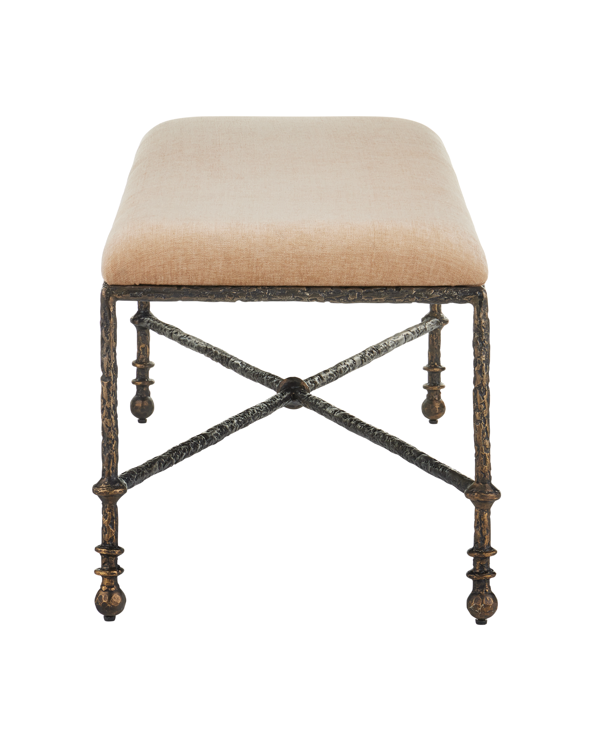 Currey & Company Fuso Bench, Fizz Champagne