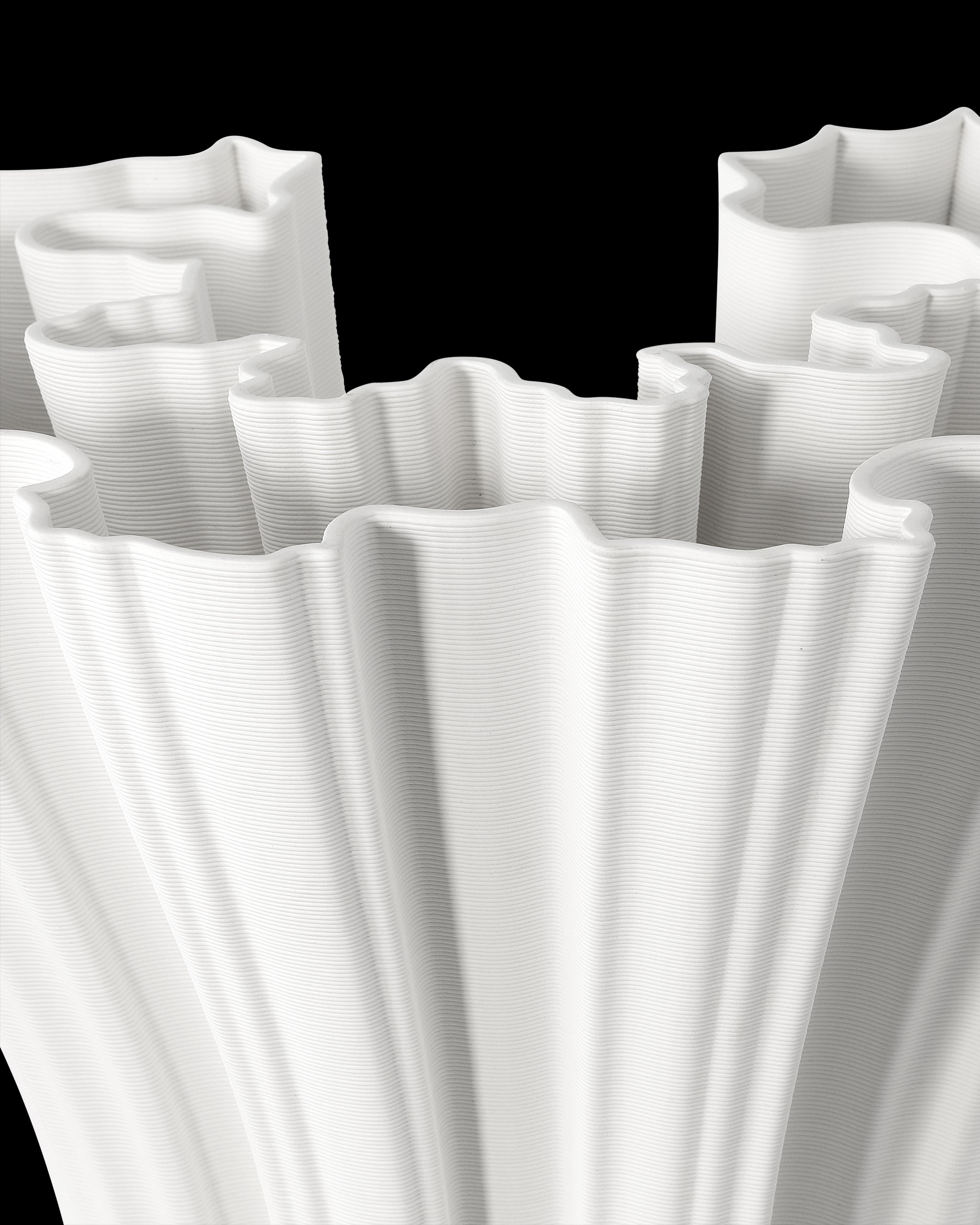 Currey & Company Godet White Vase