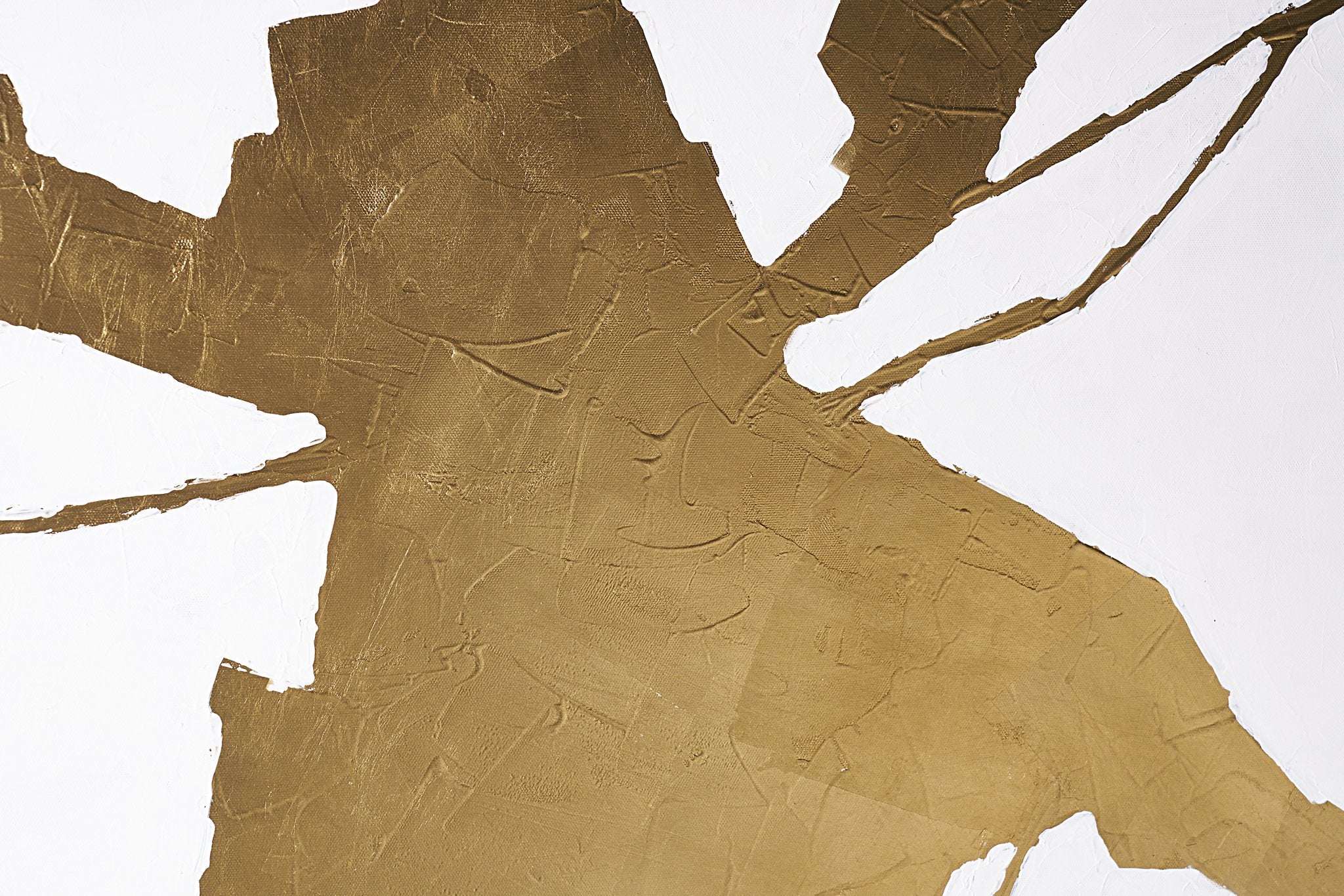 Sunpan Fractured Fix 40" X 60" Gold Floater Frame