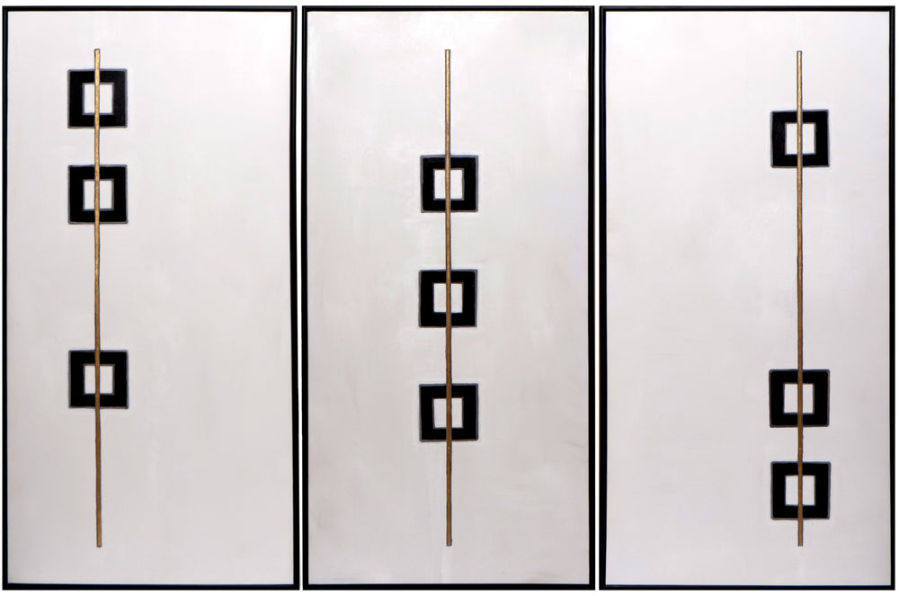 Sunpan Boxed In (Set Of 3) 30" X 60" Black Floater Frame