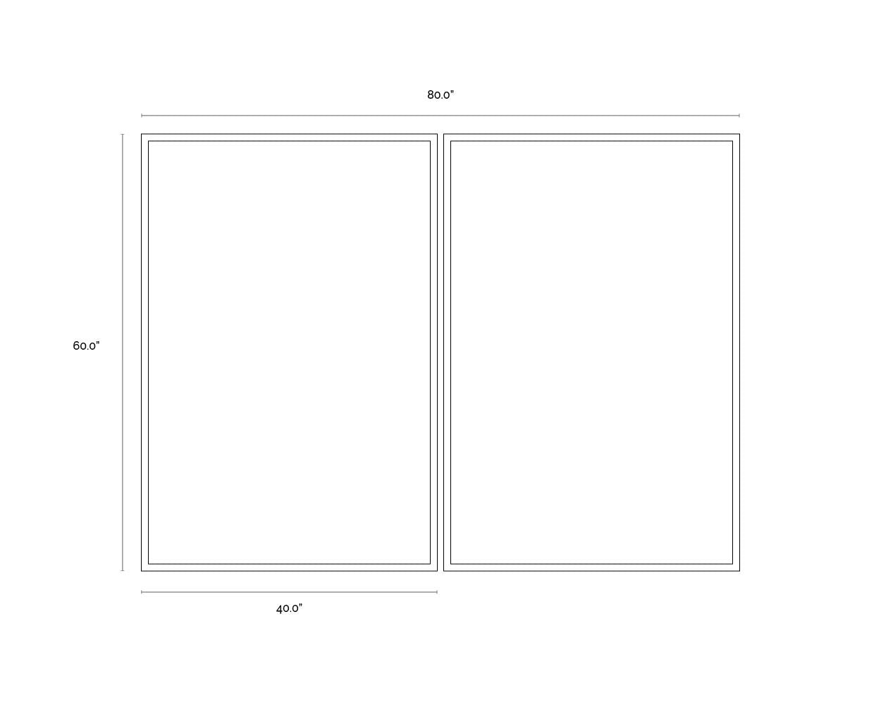 Sunpan Fluidity (Set Of 2) 40" X 60" Gold Floater Frame