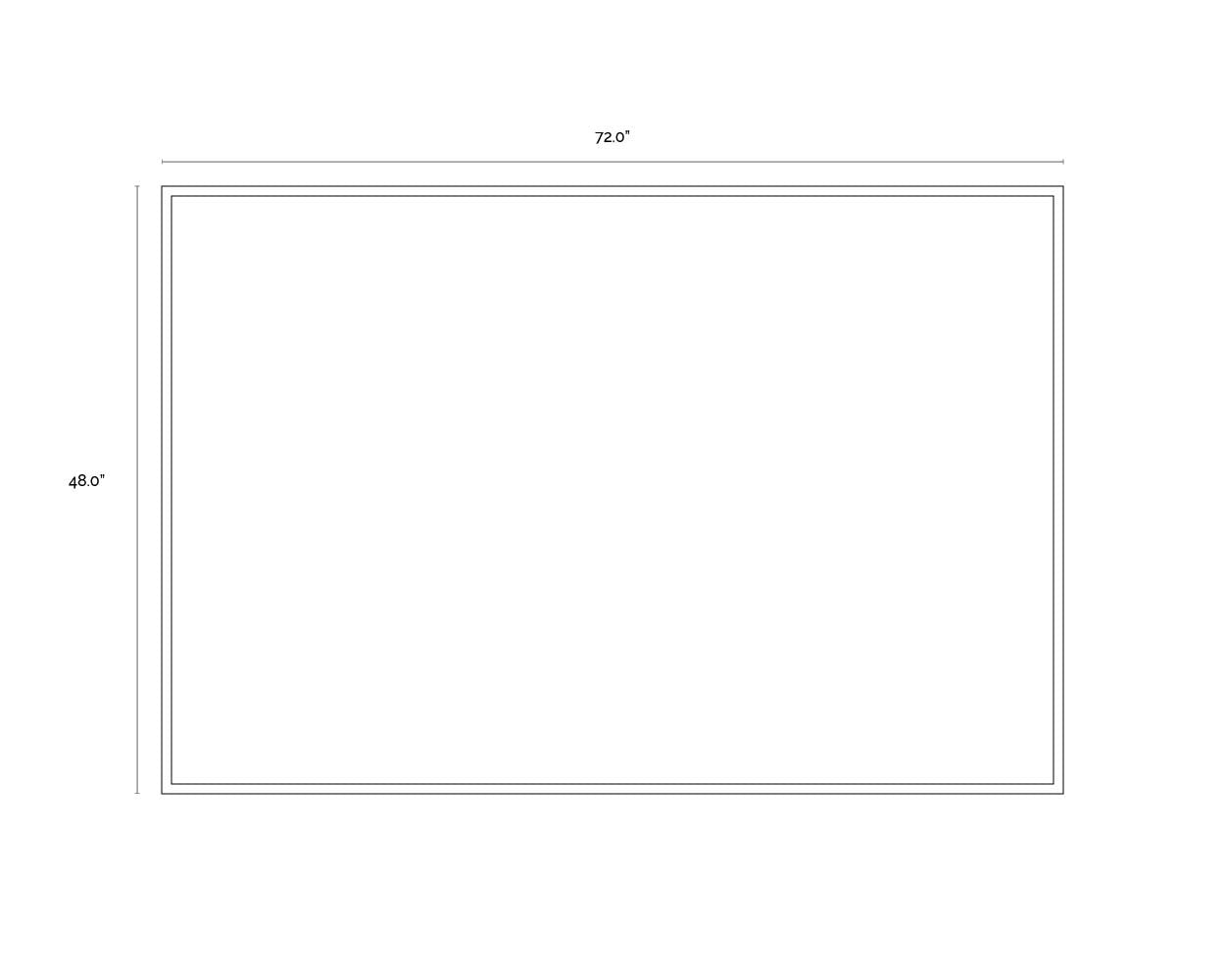 Sunpan Water Marks 72" X 48" Gold Floater Frame