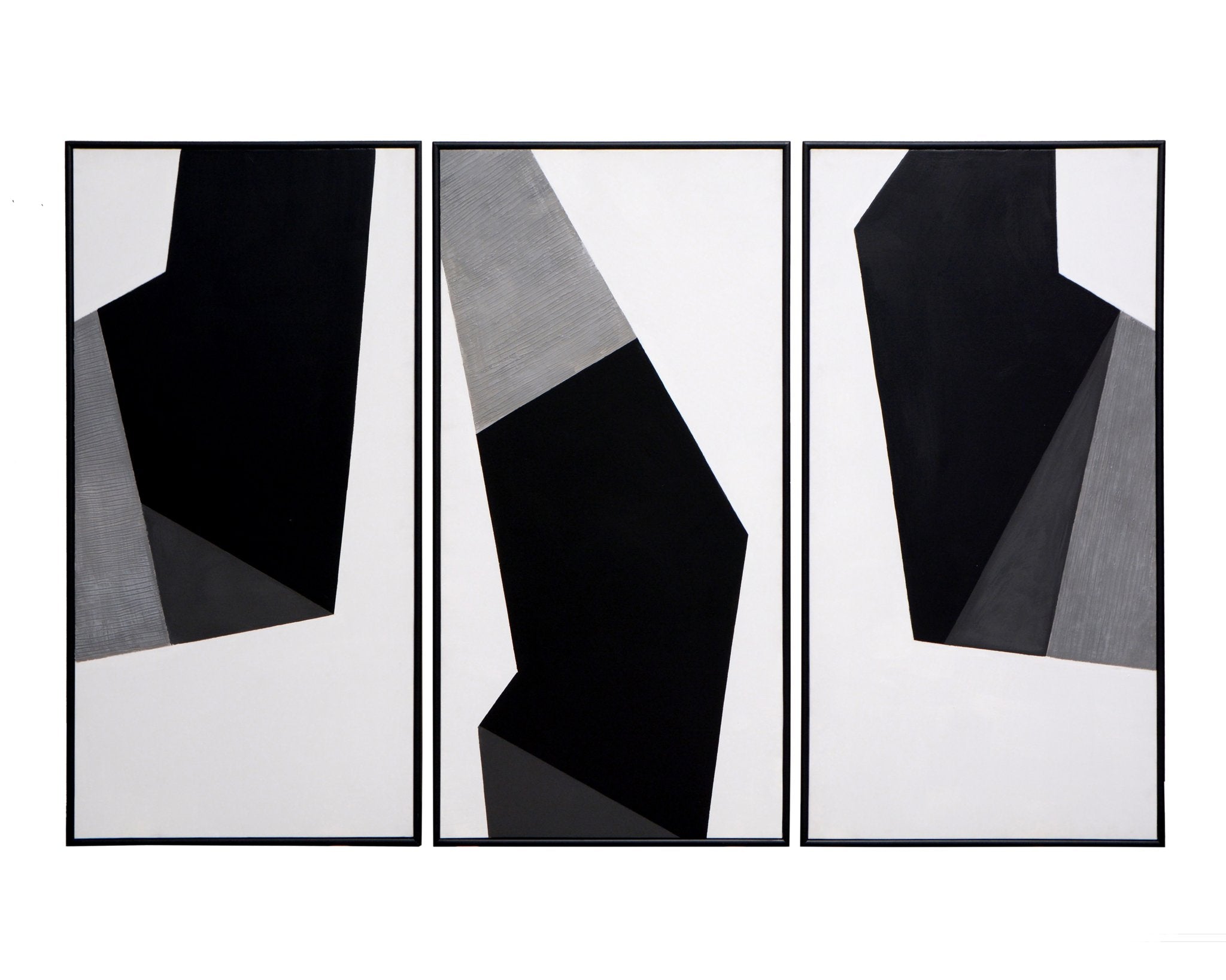Sunpan Geo Forms (Set Of 3) 30" X 60" Black Floater Frame