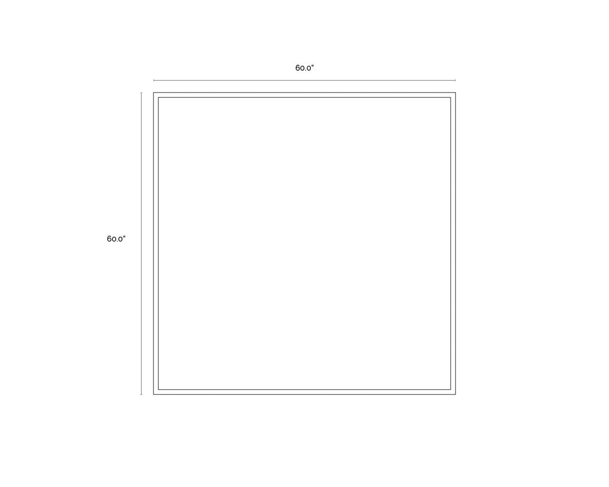 Sunpan Breaking Barriers 60" X 60" Black Floater Frame