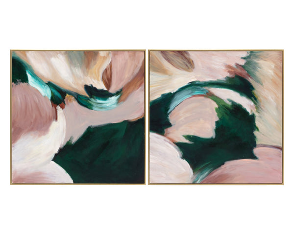 Sunpan Wild Ones (Set Of 2) 48" X 48" Gold Floater Frame