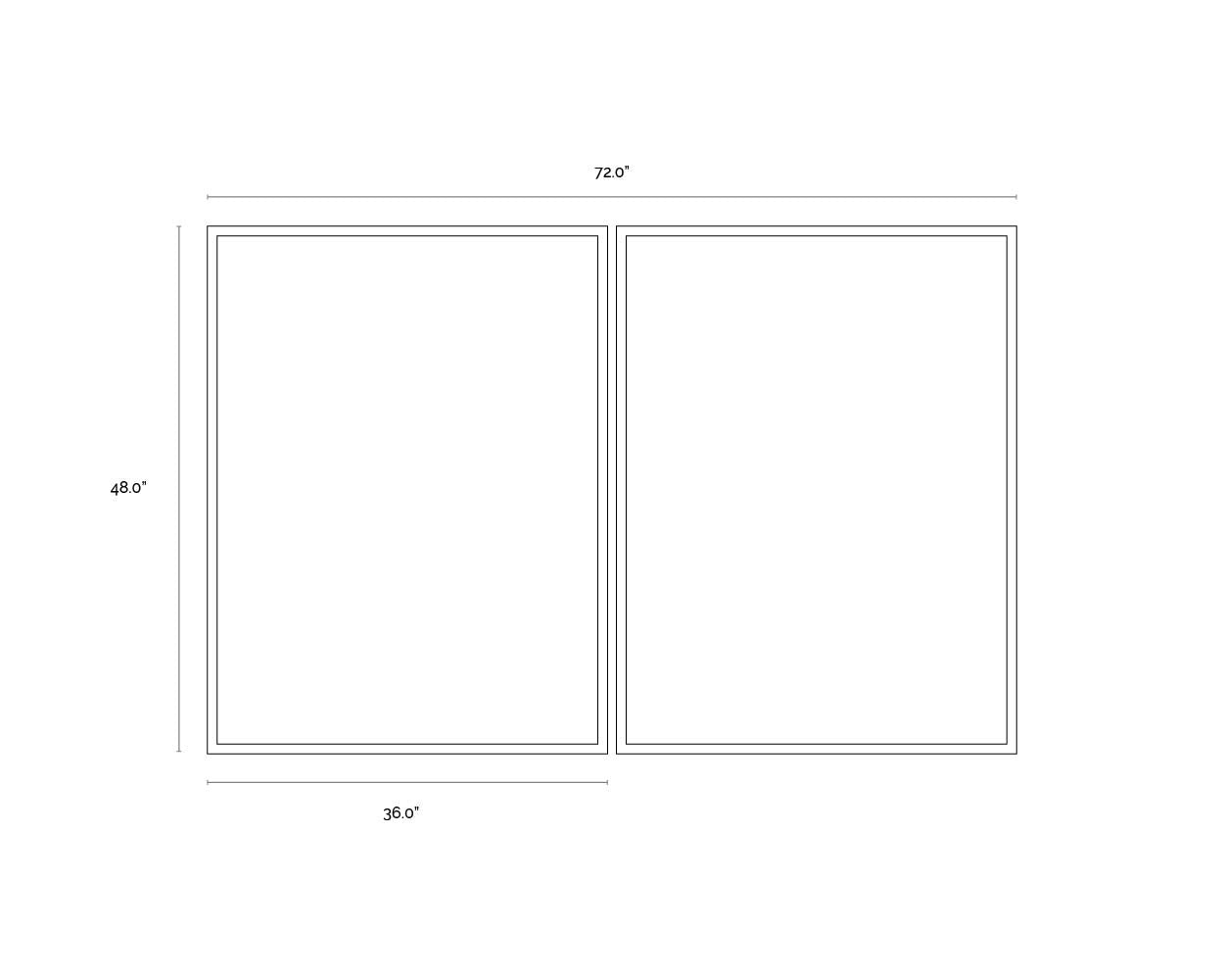 Sunpan Lakeside Views (Set Of 2) 36" X 48" Black Floater Frame