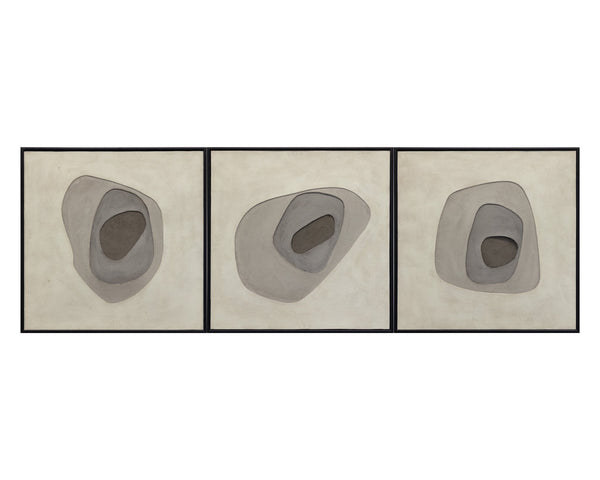 Sunpan Zen Garden (Set Of 3) 30" X 30" Black Floater Frame