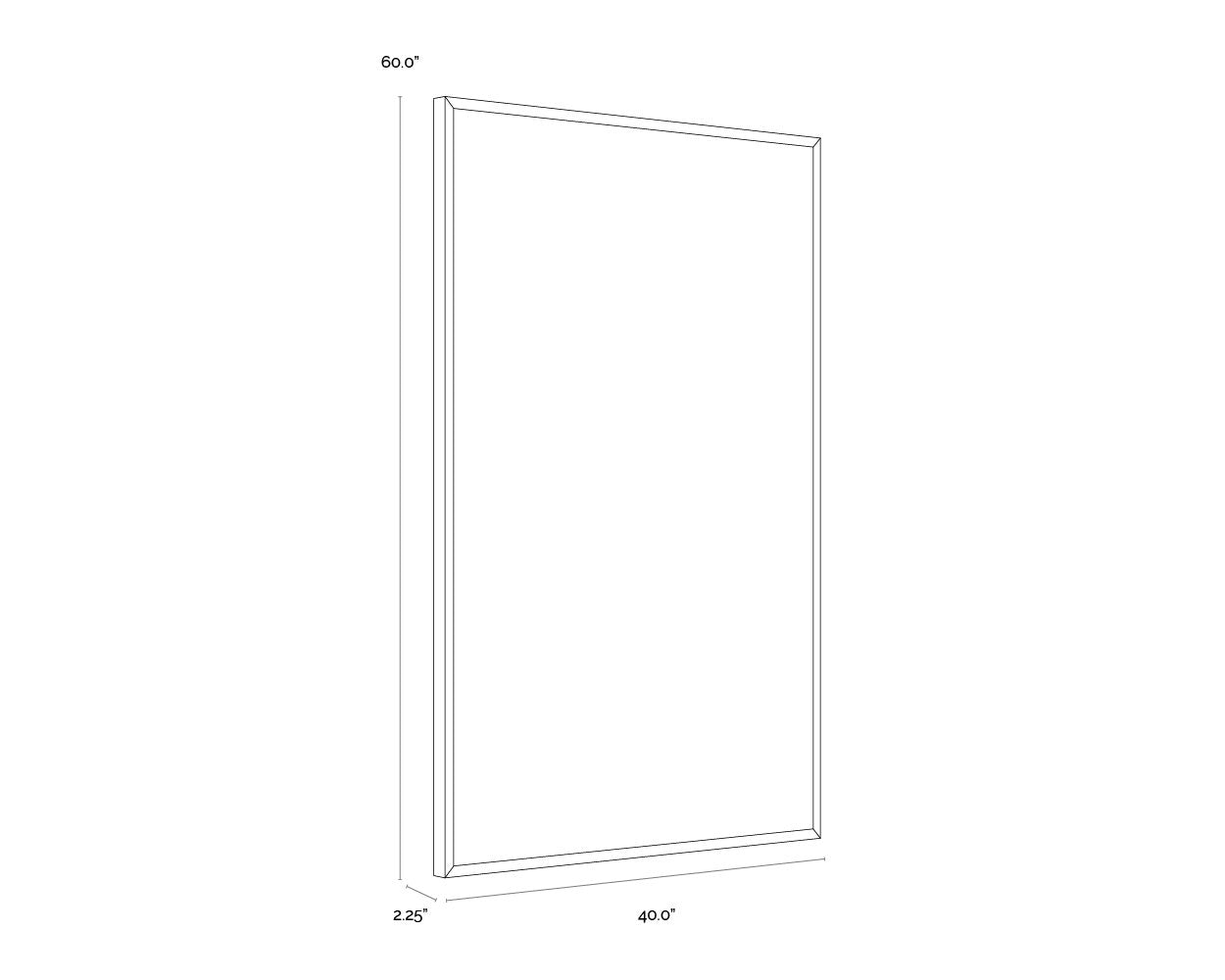 Sunpan Shadow Work 40" X 60" Black Floater Frame