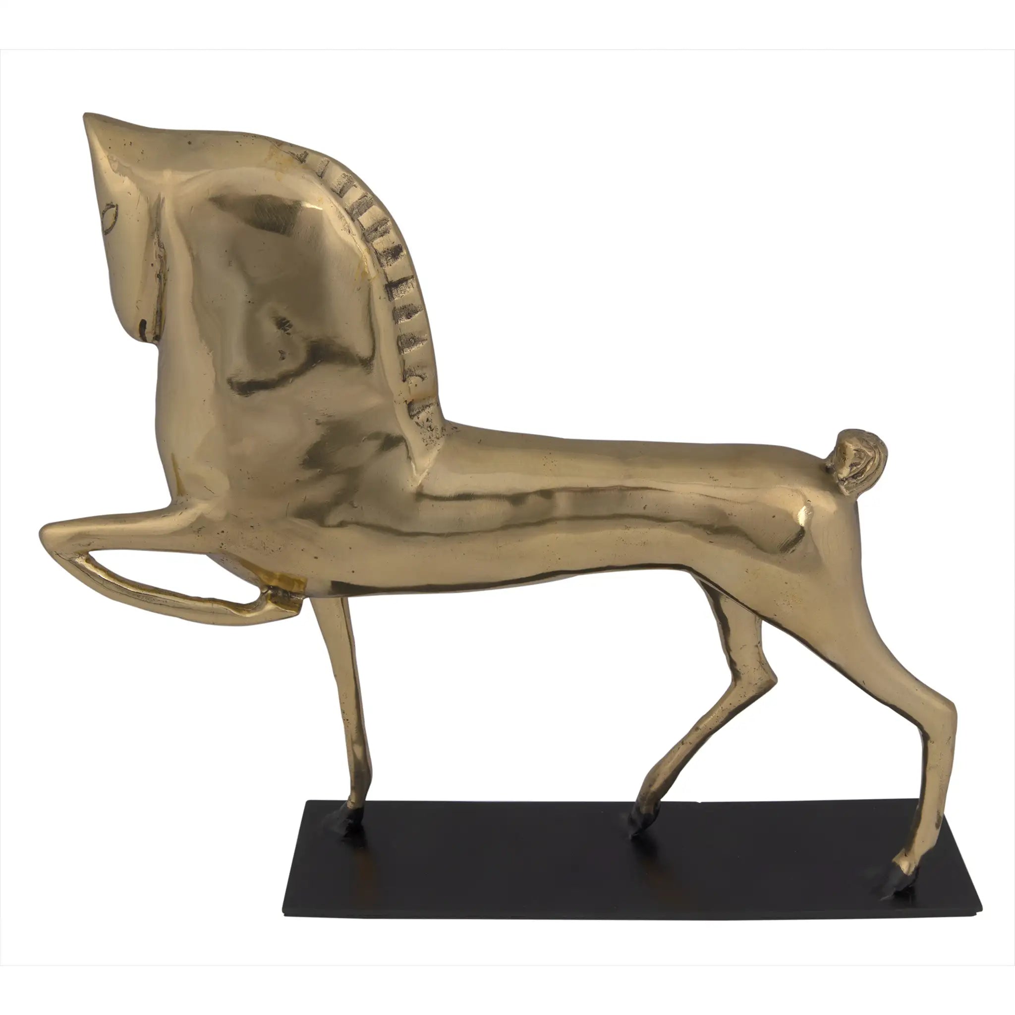 Noir Horse On Stand, Brass