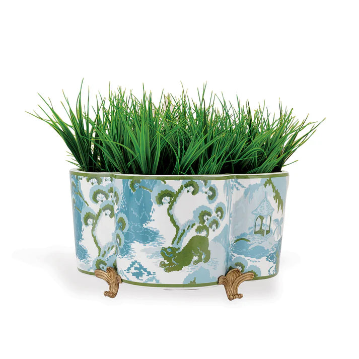Port 68 Canton Celadon Quatrefoil Planter
