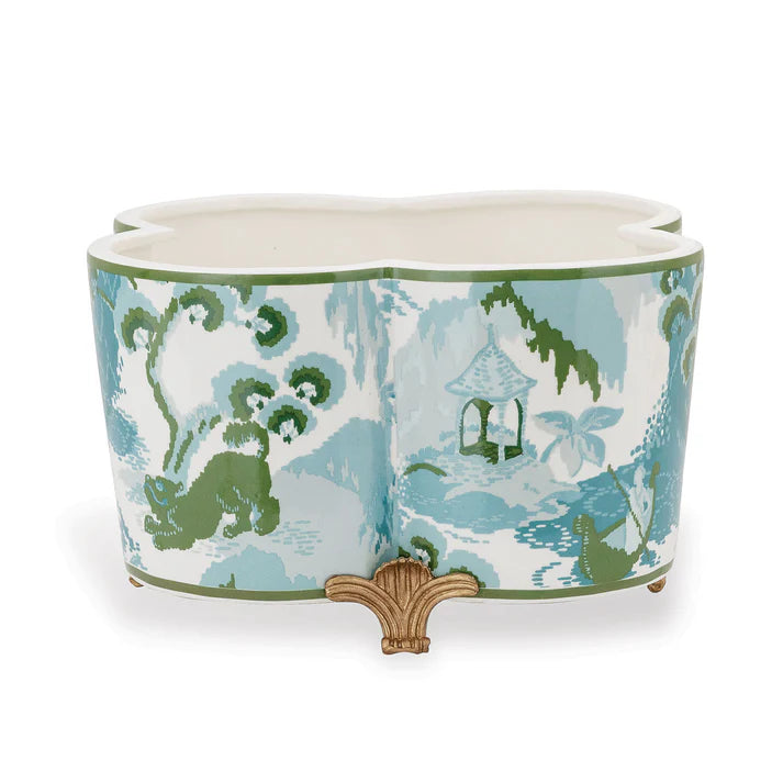 Port 68 Canton Celadon Quatrefoil Planter