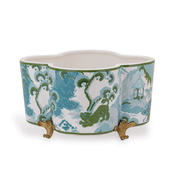 Port 68 Canton Celadon Quatrefoil Planter