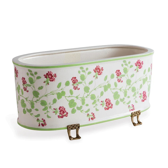 Port 68 Geranium Trellis Oval Planter *