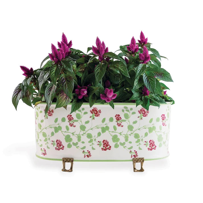Port 68 Geranium Trellis Oval Planter *