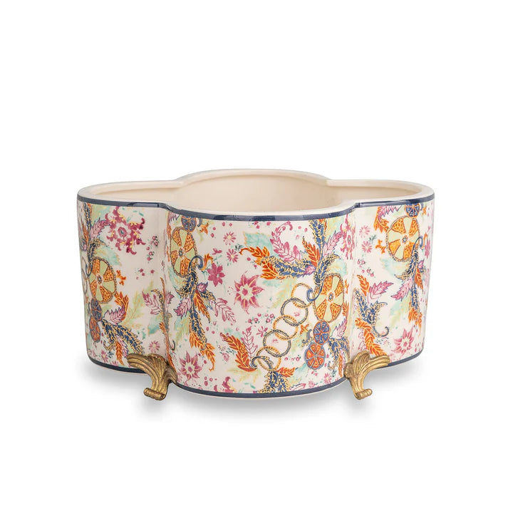 Port 68 Tobacco Leaf Quatrefoil Planter