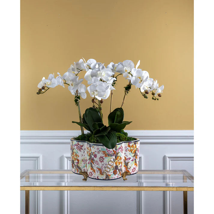 Port 68 Tobacco Leaf Quatrefoil Planter