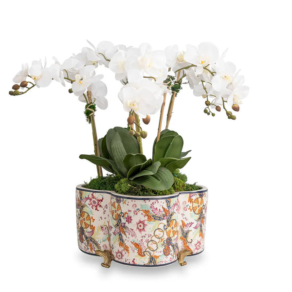 Port 68 Tobacco Leaf Quatrefoil Planter
