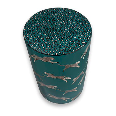 Scalamandre for Port 68 Leaping Cheetah Garden Stool