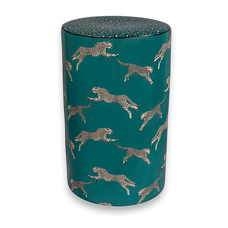 Scalamandre for Port 68 Leaping Cheetah Garden Stool