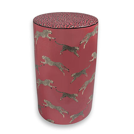 Scalamandre for Port 68 Leaping Cheetah Garden Stool