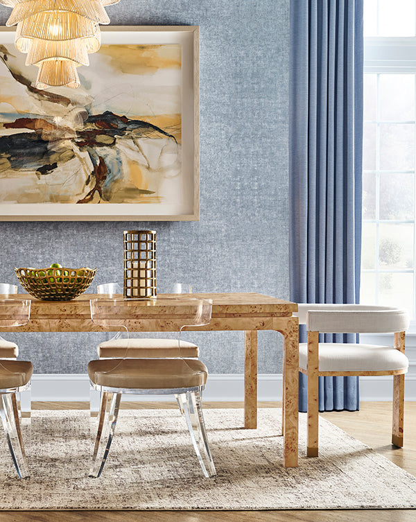 Worlds Away Adams Burl Wood Dining Table