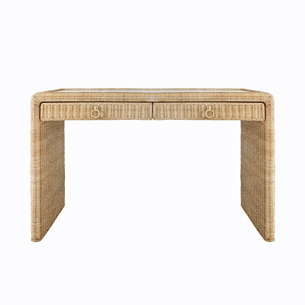 Worlds Away Adrien Rattan Desk