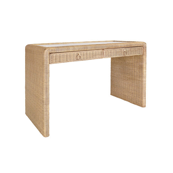 Worlds Away Adrien Rattan Desk