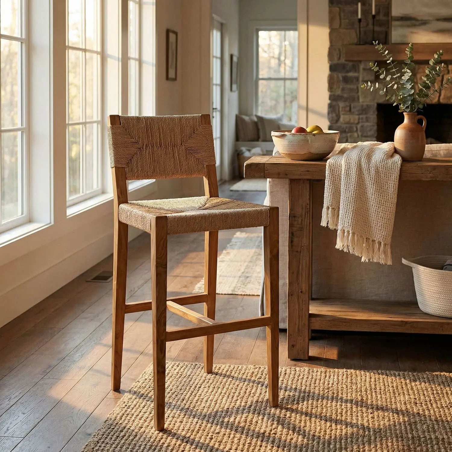 Noir Bran Counter Stool