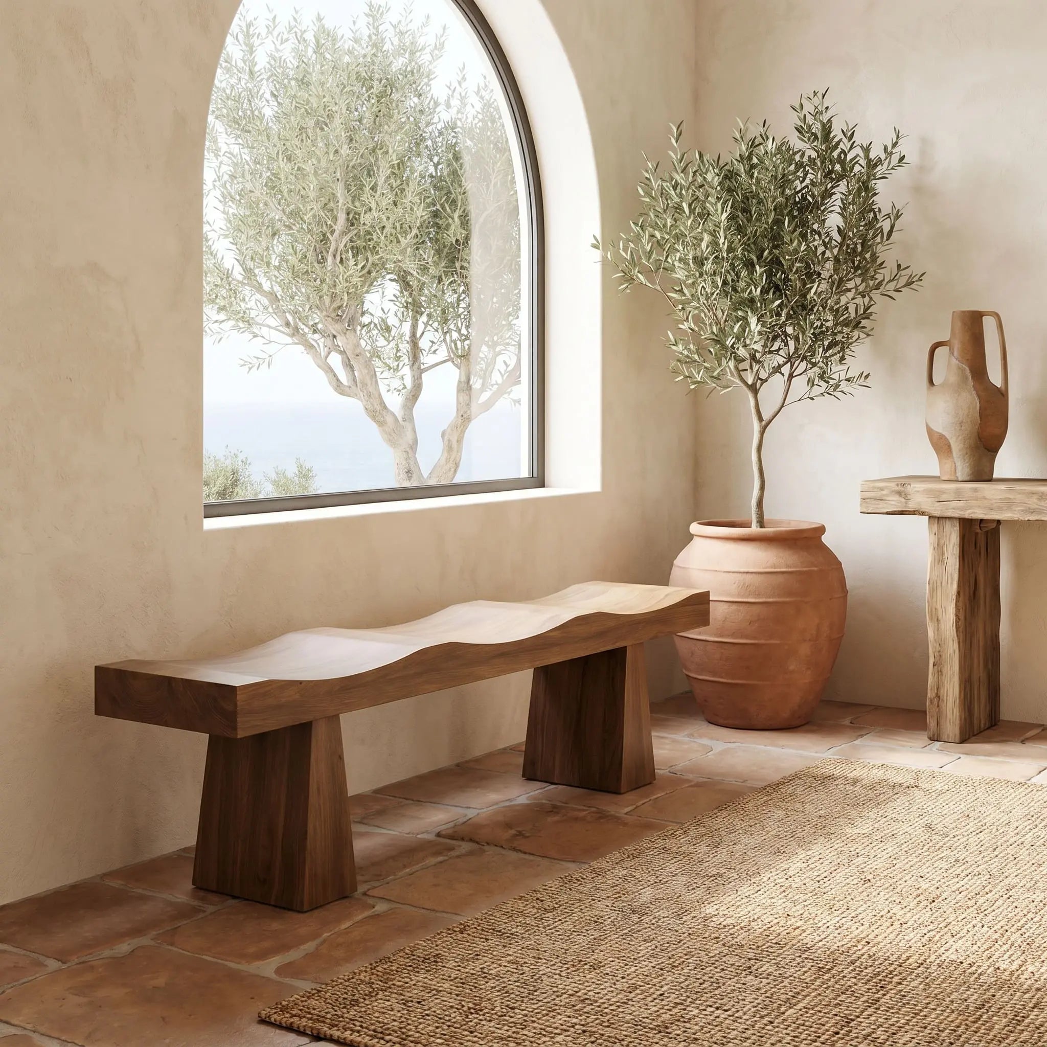 Noir Shibumi Bench, Dark Walnut