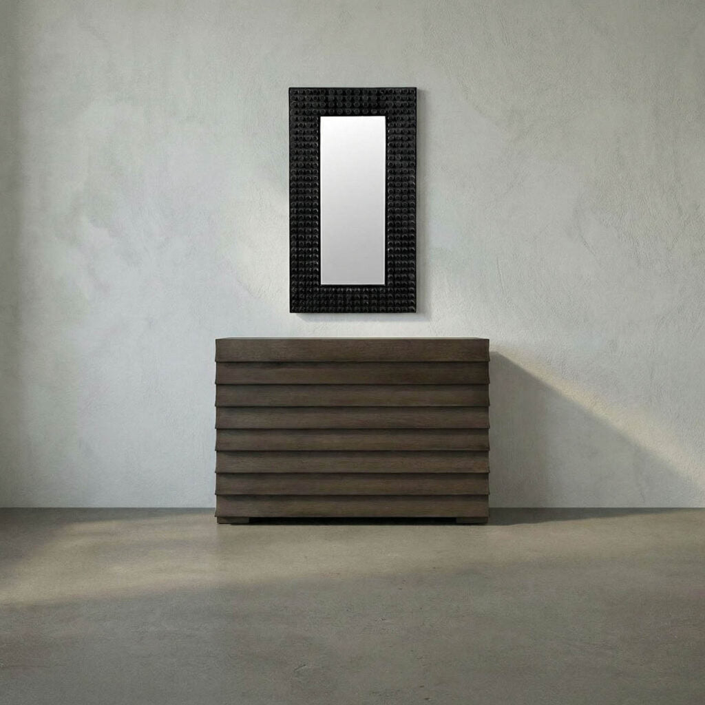 Noir Faustus Mirror, Charcoal Black