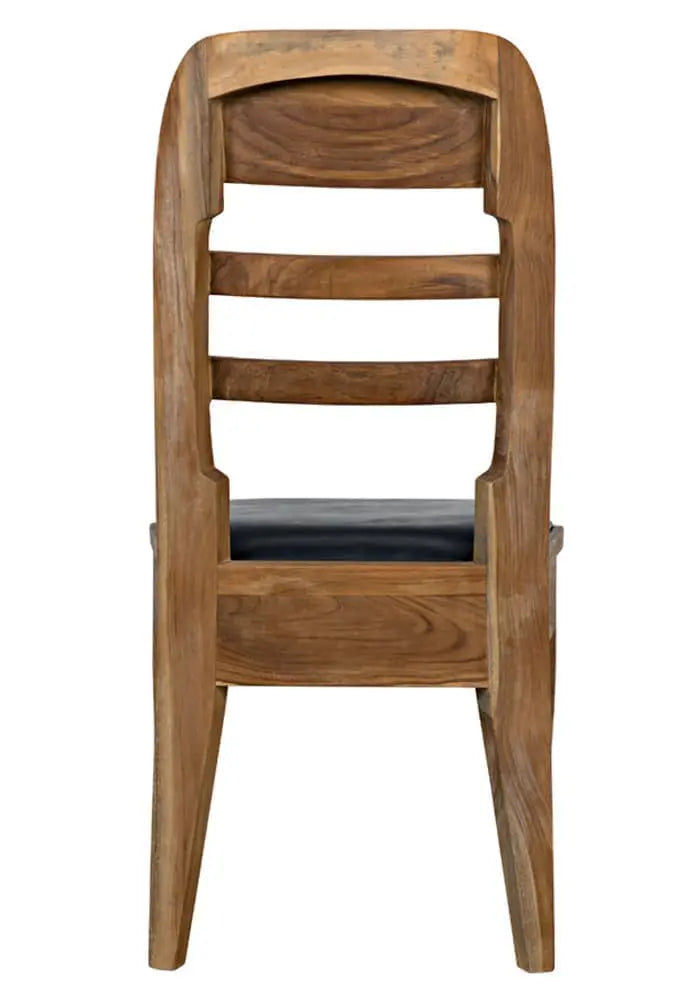 Noir Laila Chair, Teak With Leather