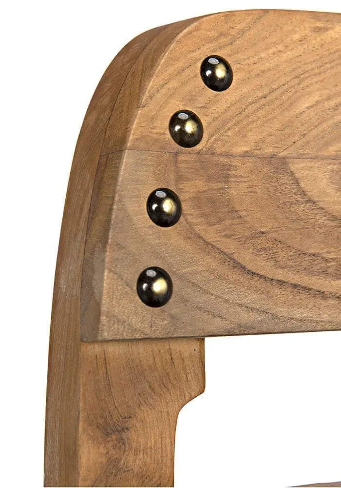 Noir Laila Chair, Teak With Leather