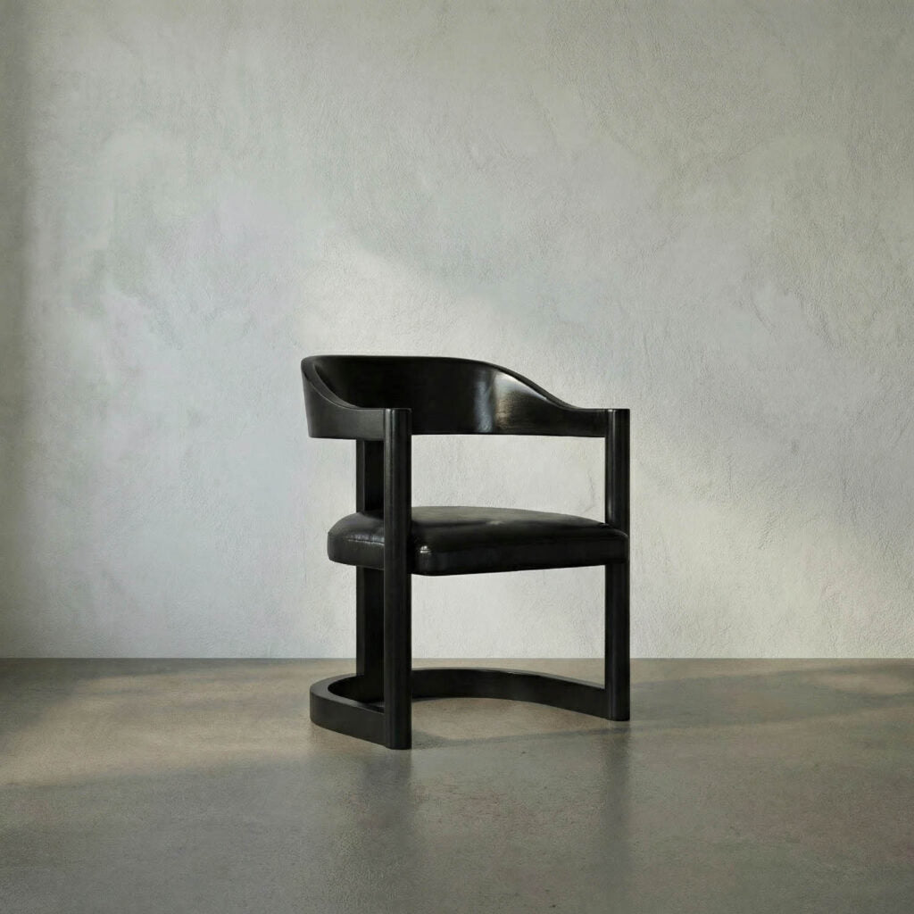 Noir Mccormick Chair, Charcoal Black
