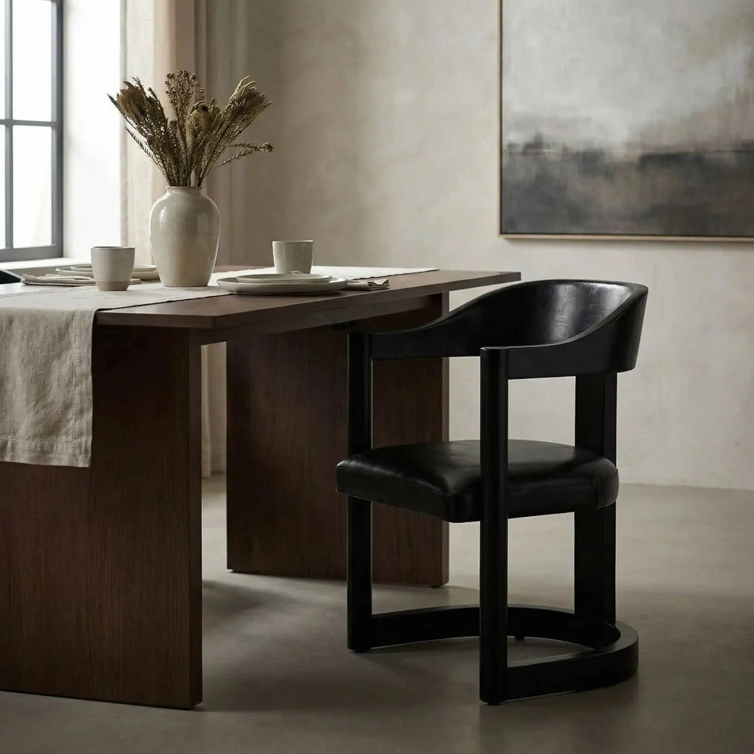 Noir Mccormick Chair, Charcoal Black