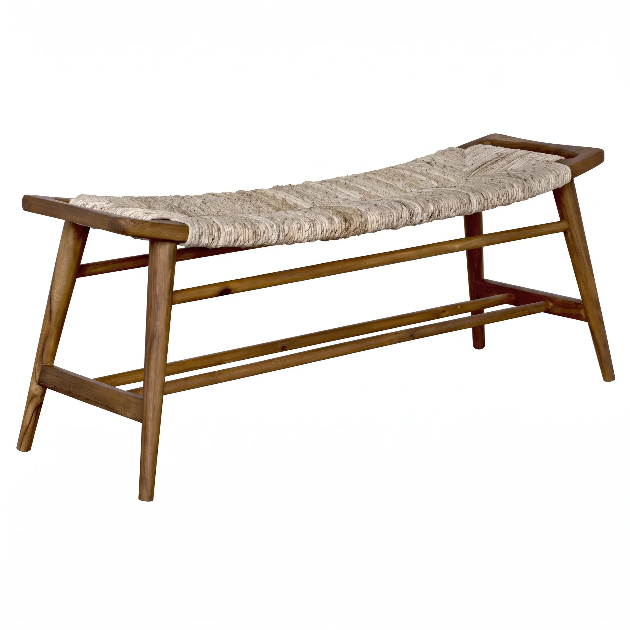 Noir Stockholm Bench With Woven