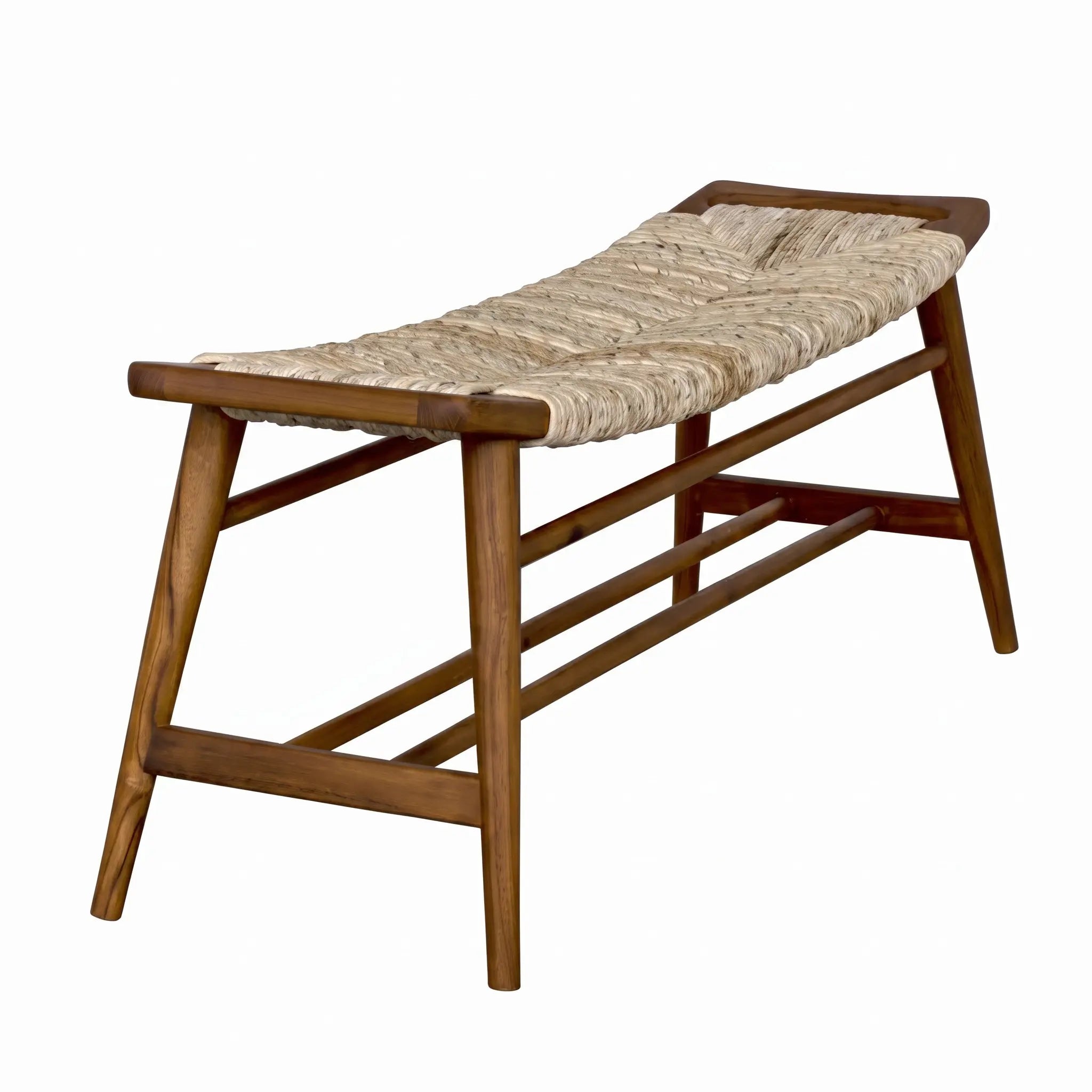 Noir Stockholm Bench With Woven
