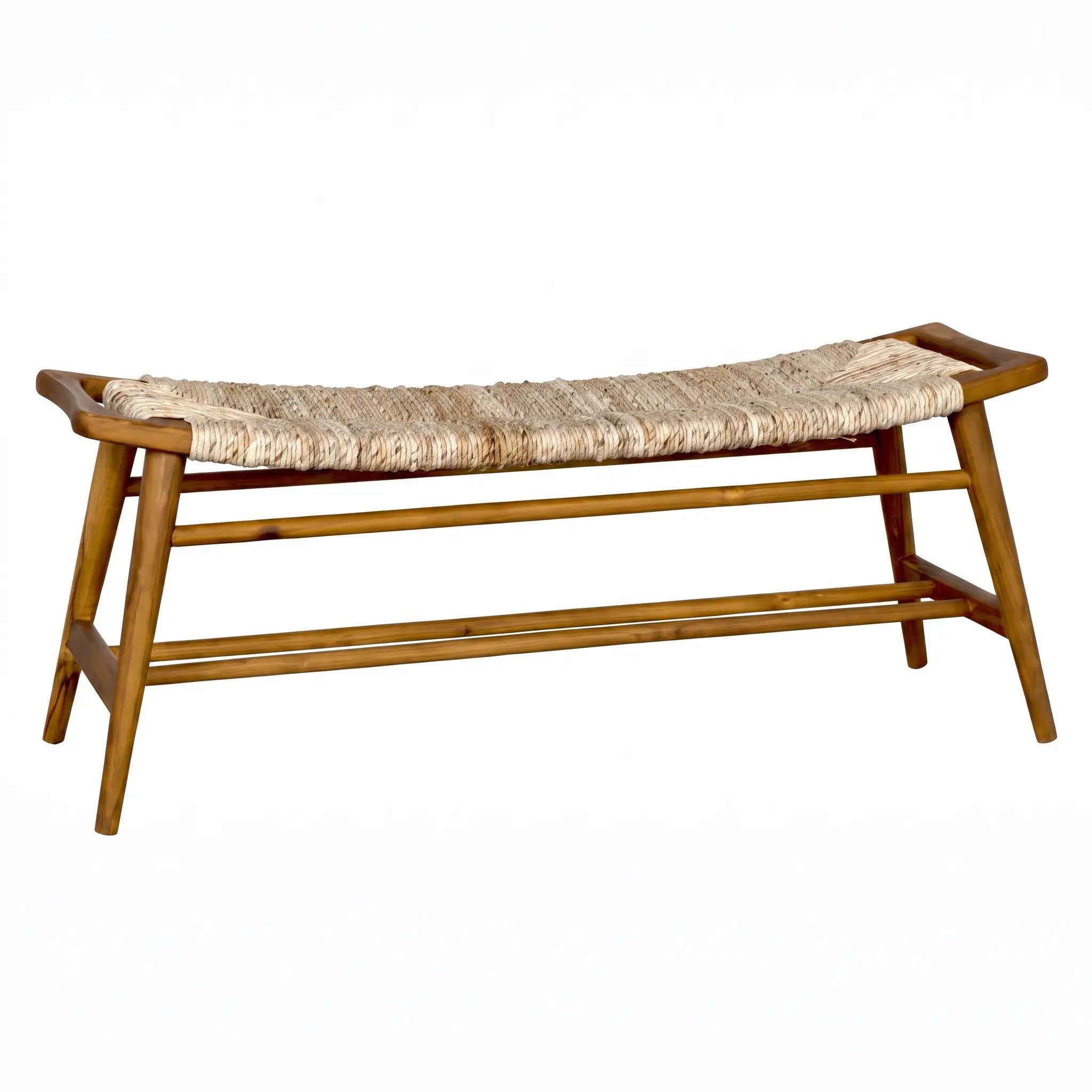 Noir Stockholm Bench With Woven