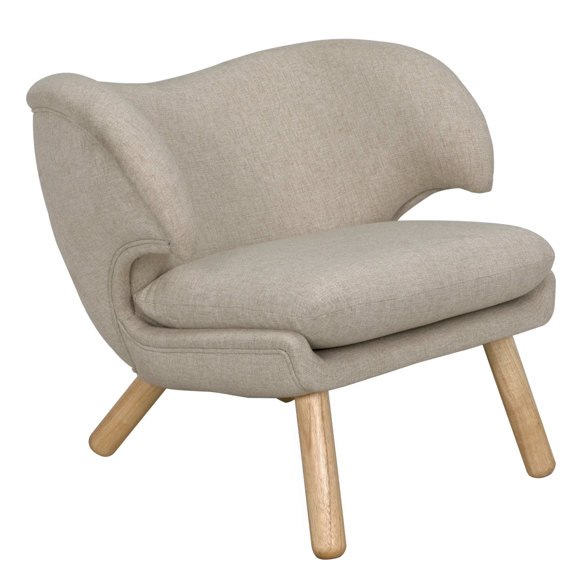 Noir Valerie Chair With Wheat Fabric