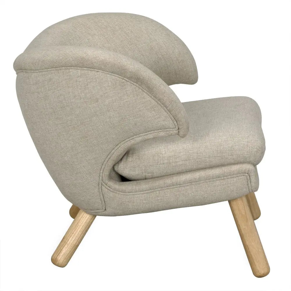 Noir Valerie Chair With Wheat Fabric