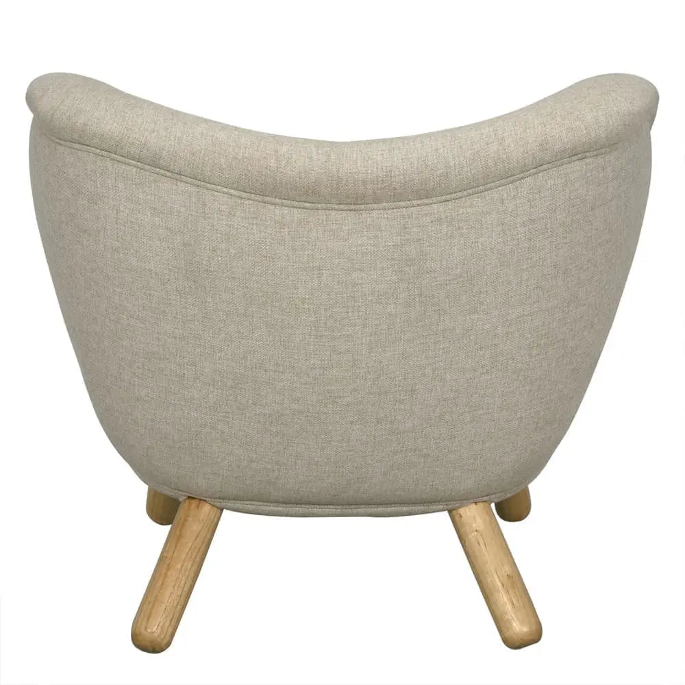 Noir Valerie Chair With Wheat Fabric
