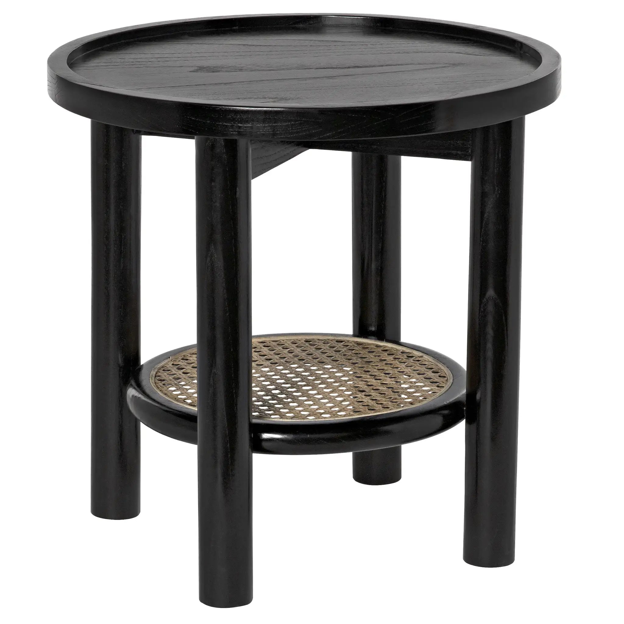 Noir Hide Away Side Table, Charcoal Black