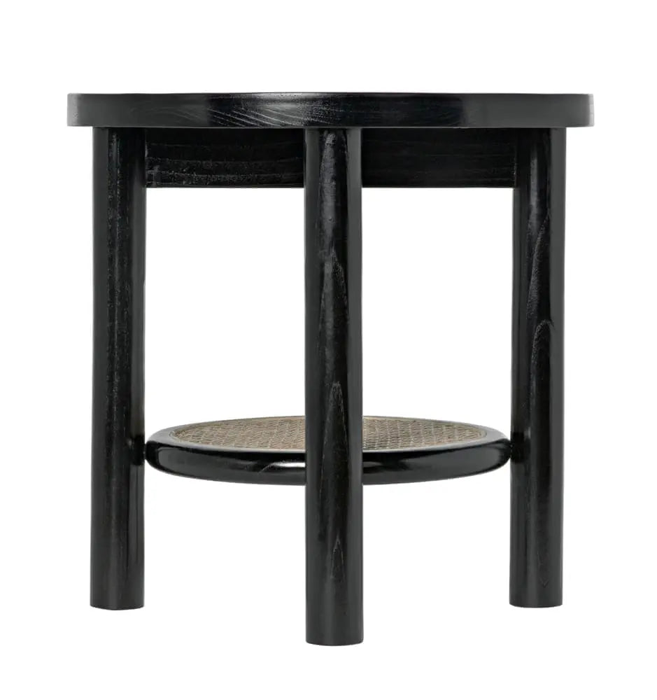 Noir Hide Away Side Table, Charcoal Black