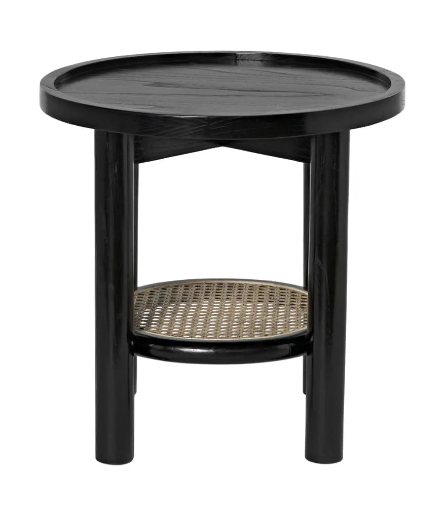 Noir Hide Away Side Table, Charcoal Black