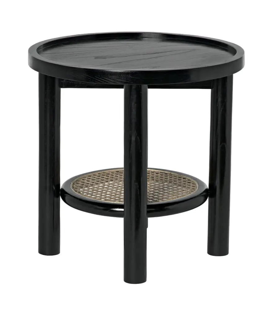 Noir Hide Away Side Table, Charcoal Black