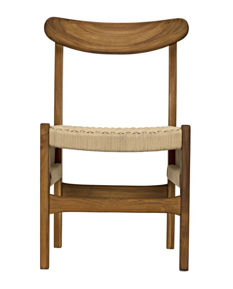 Noir Shagira Chair, Teak With Woven Rope