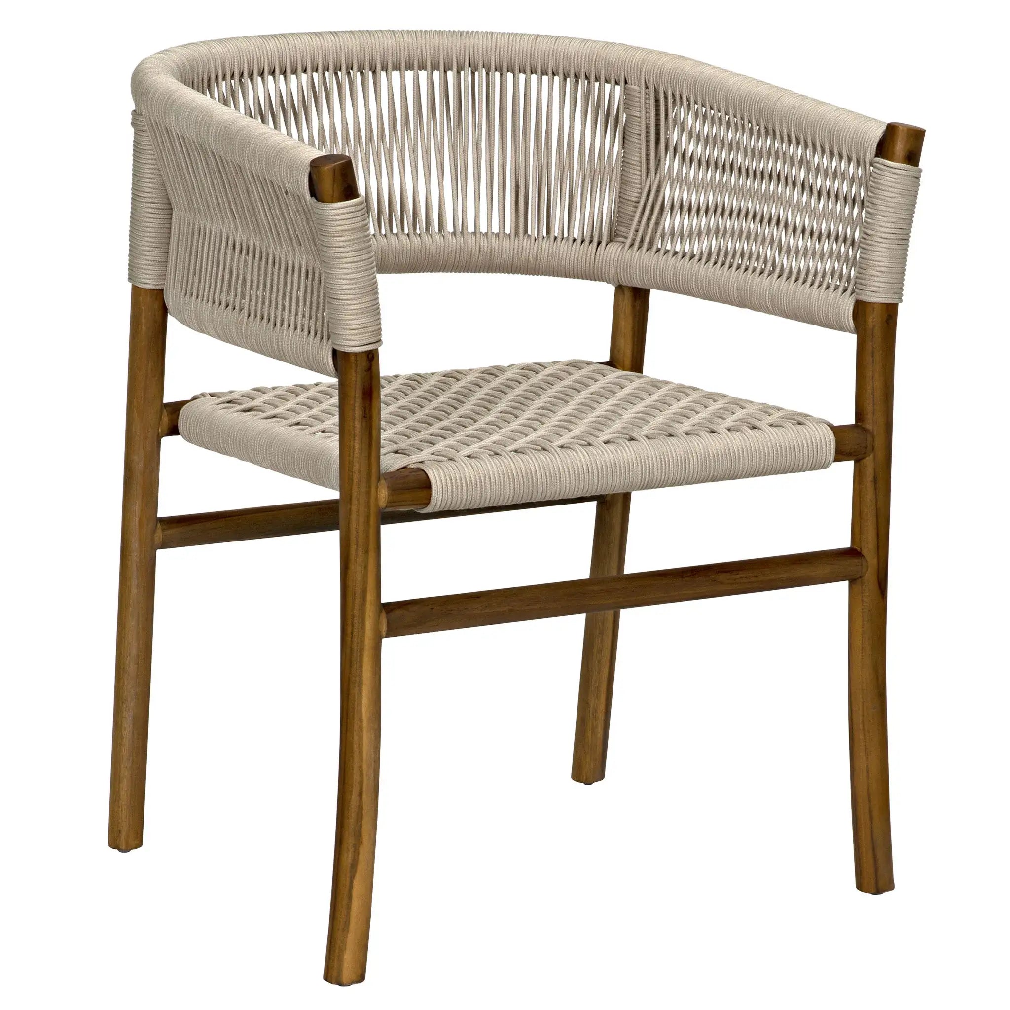 Noir Conrad Chair, Teak With Woven Rope