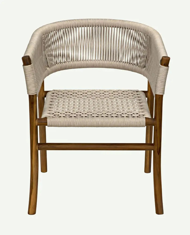 Noir Conrad Chair, Teak With Woven Rope