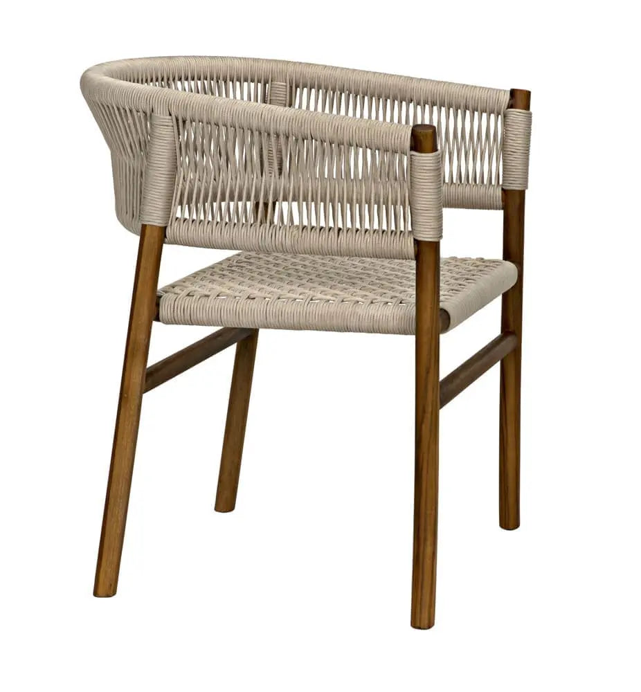 Noir Conrad Chair, Teak With Woven Rope