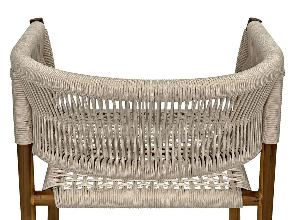 Noir Conrad Chair, Teak With Woven Rope